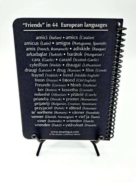 Ars Antigua by The Drexler Collection - "The Word" Themed Spiral Notebook (Love, S*x, Friends, Money)