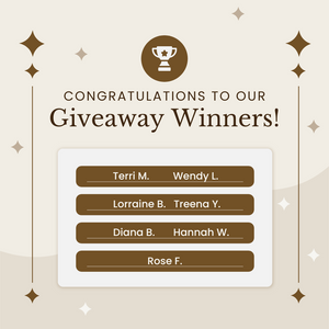 Congrats to the Winners of Our 1st Annual Summer Giveaway!