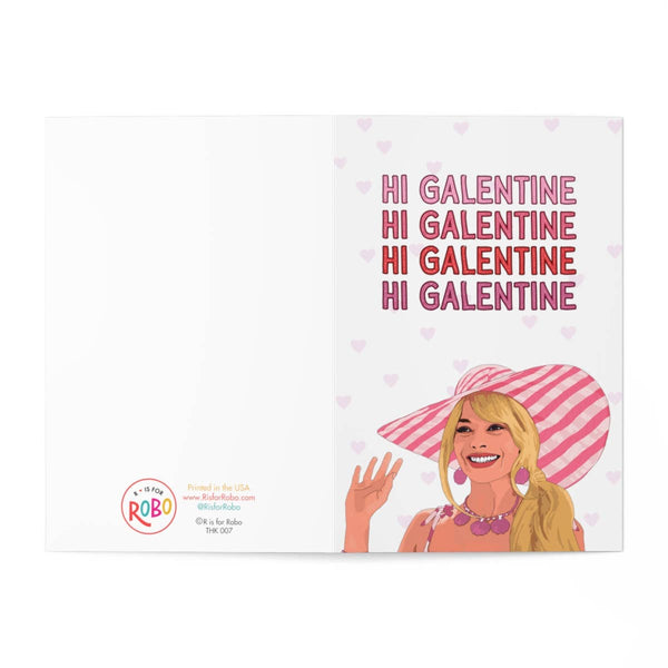 R is for Robo Barbie Galentine Greeting Card