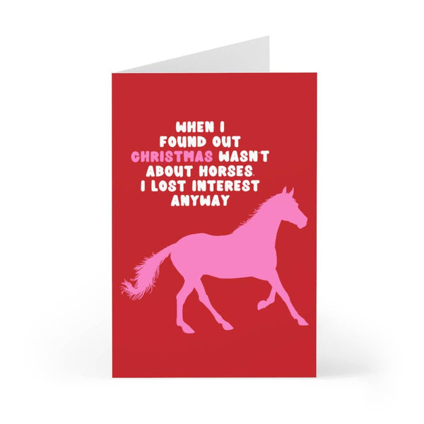 R is for Robo Barbie Christmas Horses Greeting Card