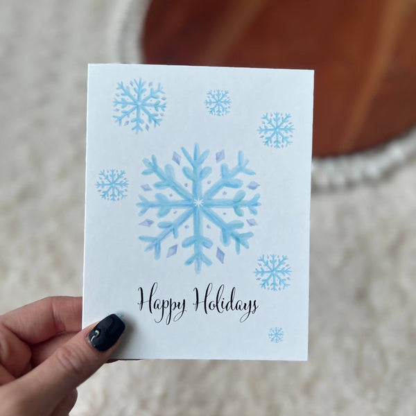 Big Moods Happy Holidays Snowflake Greeting Card