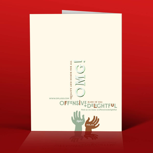 Offensive+Delightful OMG Baby Jesus Christmas Card