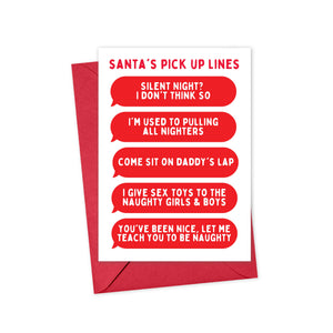 R is for Robo Dirty Santa Adult Greeting Card
