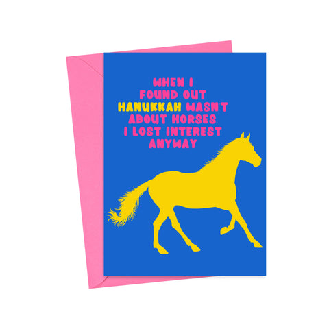 R is for Robo Barbie Hanukkah Horses Greeting Card