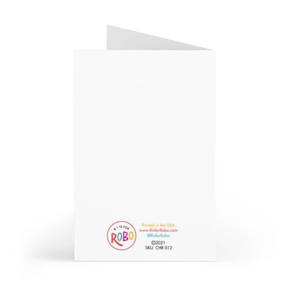 R is fo Robo Santa Main Character Energy Greeting Card