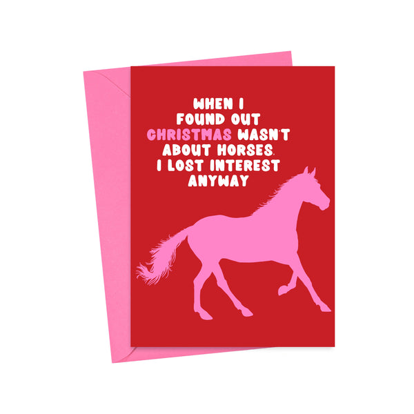 R is for Robo Barbie Christmas Horses Greeting Card