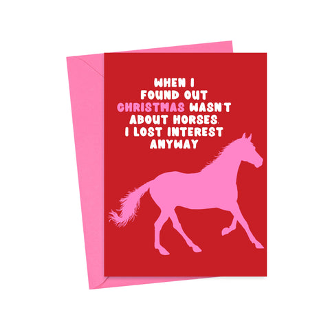 R is for Robo Barbie Christmas Horses Greeting Card