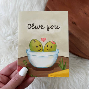 Big Moods Olive You Card