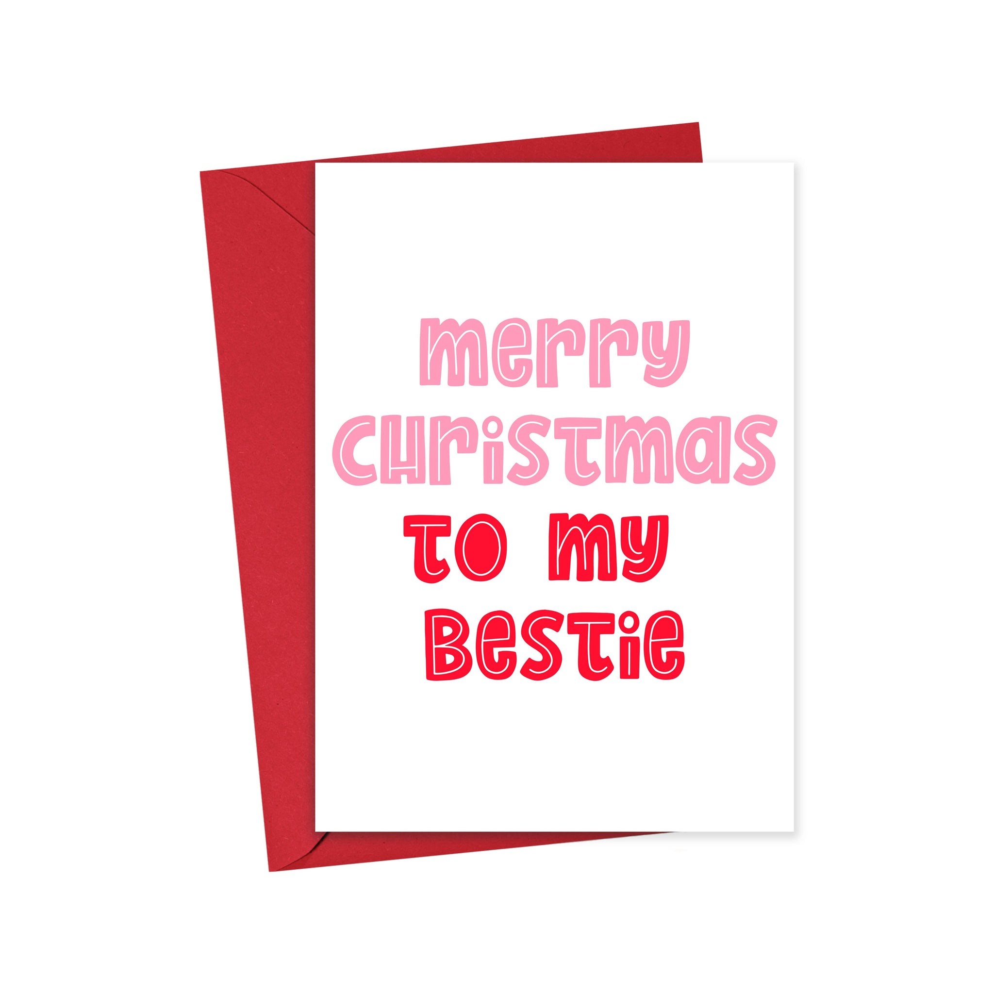 R is for Robo Merry Christmas Card to My Bestie Greeting Card