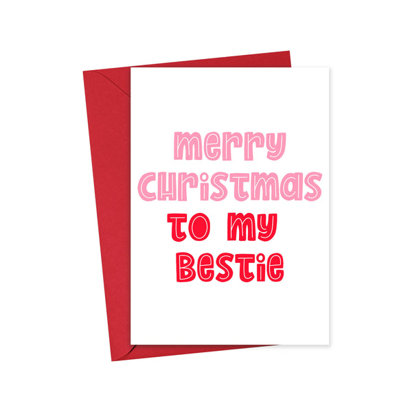 R is for Robo Merry Christmas Card to My Bestie Greeting Card
