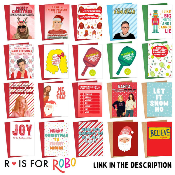 R is for Robo Merry Christmas Card to My Bestie Greeting Card