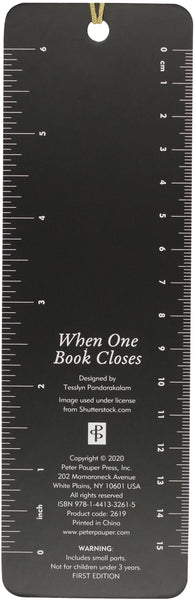 Peter Pauper Press When One Book Closes Beaded Bookmark