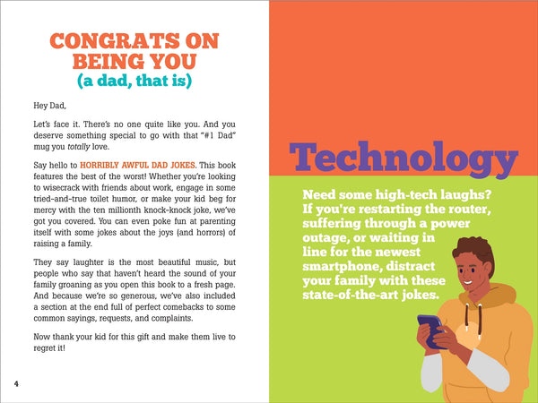 Peter Pauper Press Horribly Awful Dad Jokes Book
