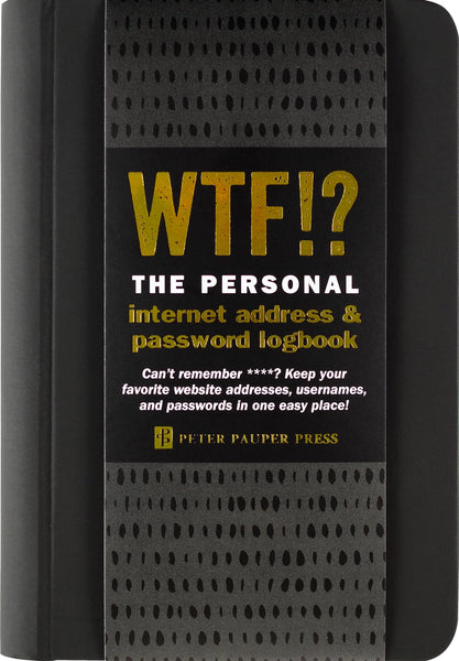 Peter Pauper Press Wtf? The Personal Internet Address & Password Organizer