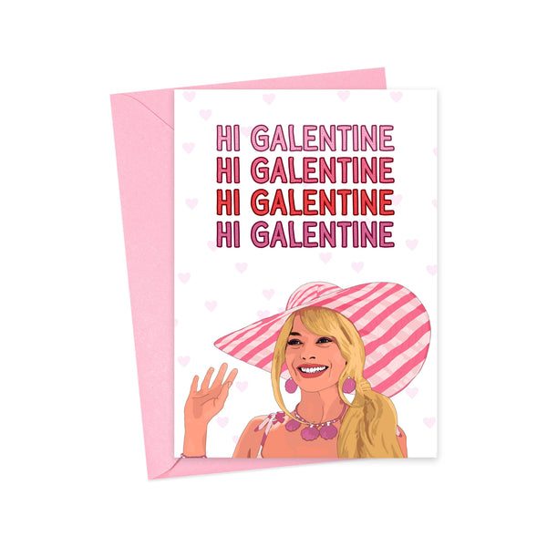 R is for Robo Barbie Galentine Greeting Card
