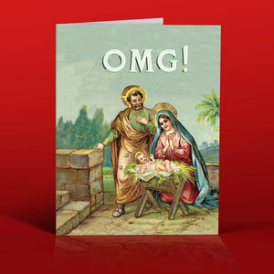 Offensive+Delightful OMG Baby Jesus Christmas Card