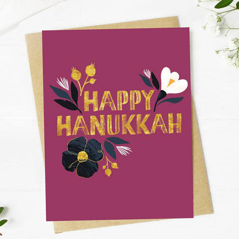 Big Moods Happy Hanukkah Red Greeting Card