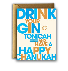 Offensive+Delightful Chanukah Gin + Tonicah Card
