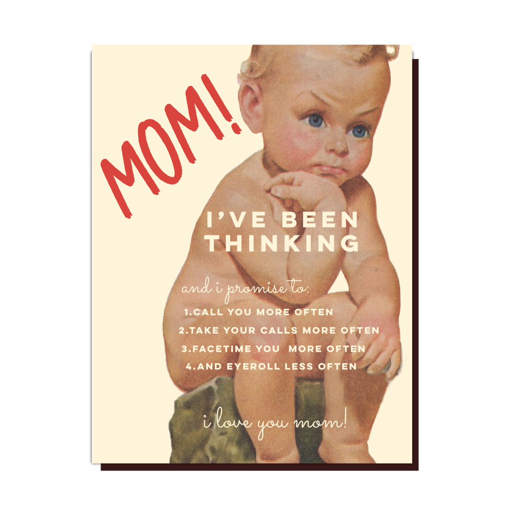 Offensive+Delightful Mom Thinker Greeting Card