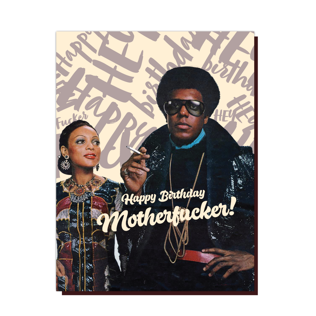 Offensive+Delightful Afro MoFo Birthday Card
