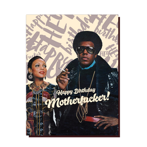 Offensive+Delightful Afro MoFo Birthday Card