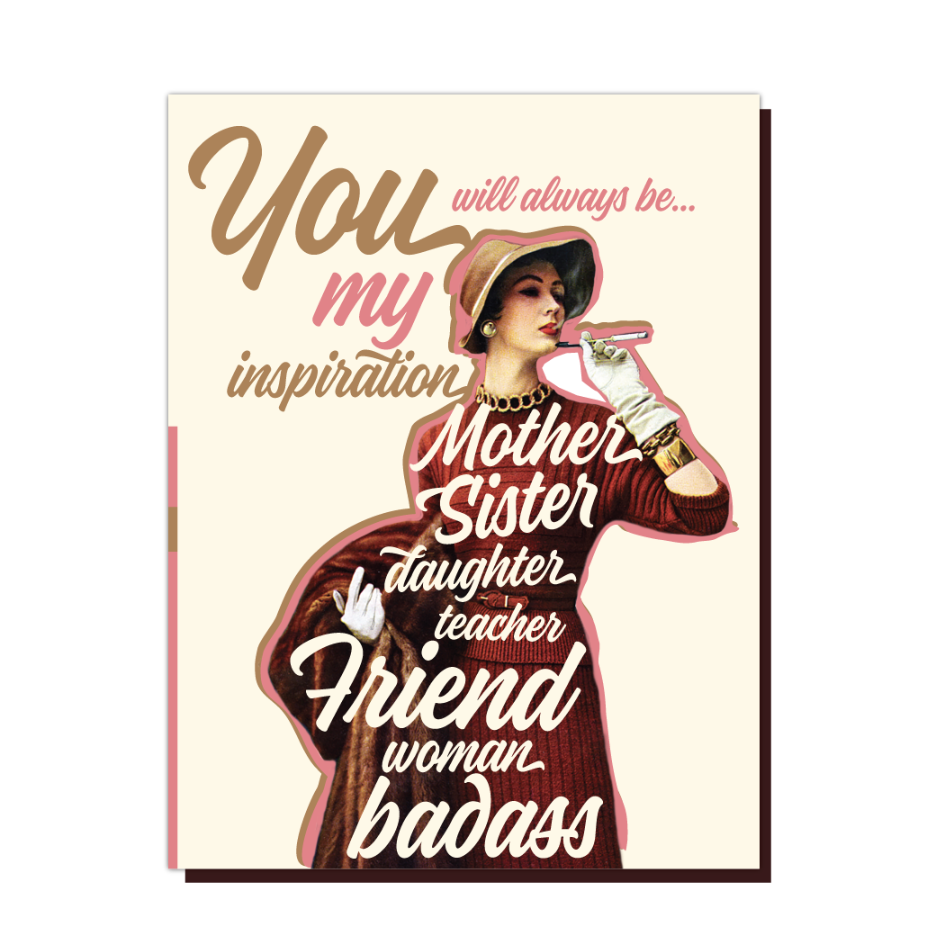 Offensive+Delightful Inspiration Girl Greeting Card