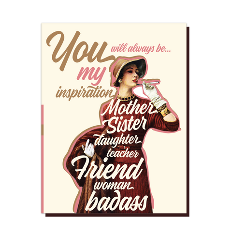 Offensive+Delightful Inspiration Girl Greeting Card