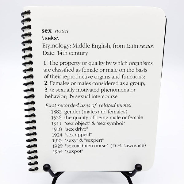 Ars Antigua by The Drexler Collection - "The Word" Themed Spiral Notebook (Love, S*x, Friends, Money)