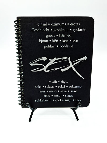 Ars Antigua by The Drexler Collection - "The Word" Themed Spiral Notebook (Love, S*x, Friends, Money)