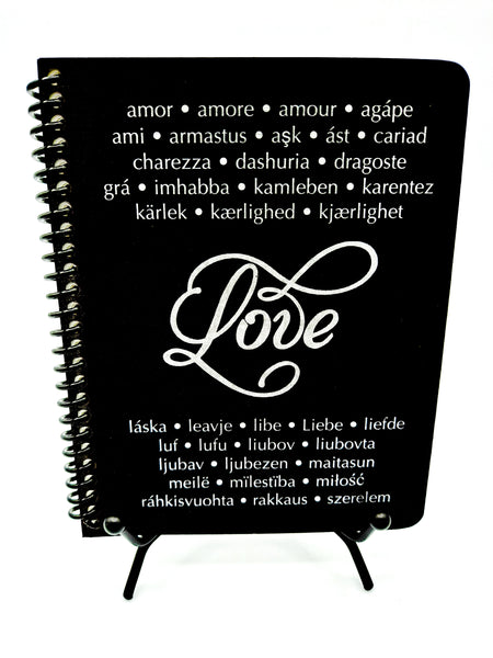 Ars Antigua by The Drexler Collection - "The Word" Themed Spiral Notebook (Love, S*x, Friends, Money)