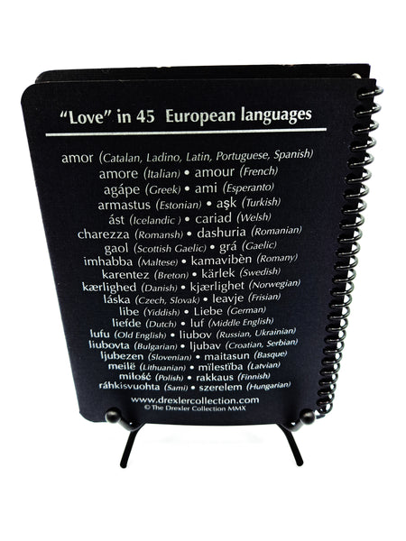 Ars Antigua by The Drexler Collection - "The Word" Themed Spiral Notebook (Love, S*x, Friends, Money)