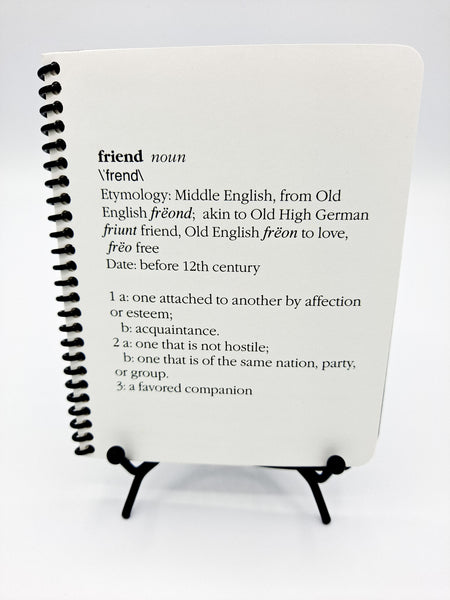 Ars Antigua by The Drexler Collection - "The Word" Themed Spiral Notebook (Love, S*x, Friends, Money)
