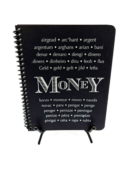 Ars Antigua by The Drexler Collection - "The Word" Themed Spiral Notebook (Love, S*x, Friends, Money)
