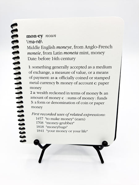 Ars Antigua by The Drexler Collection - "The Word" Themed Spiral Notebook (Love, S*x, Friends, Money)