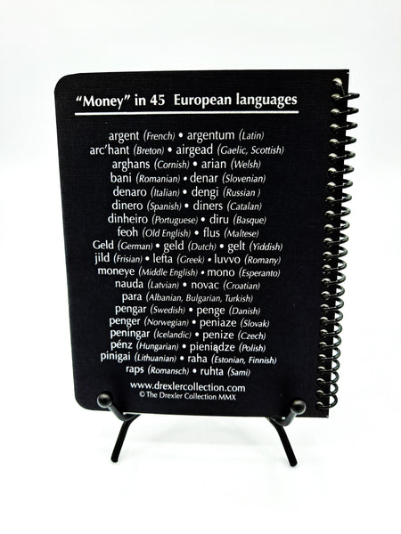 Ars Antigua by The Drexler Collection - "The Word" Themed Spiral Notebook (Love, S*x, Friends, Money)