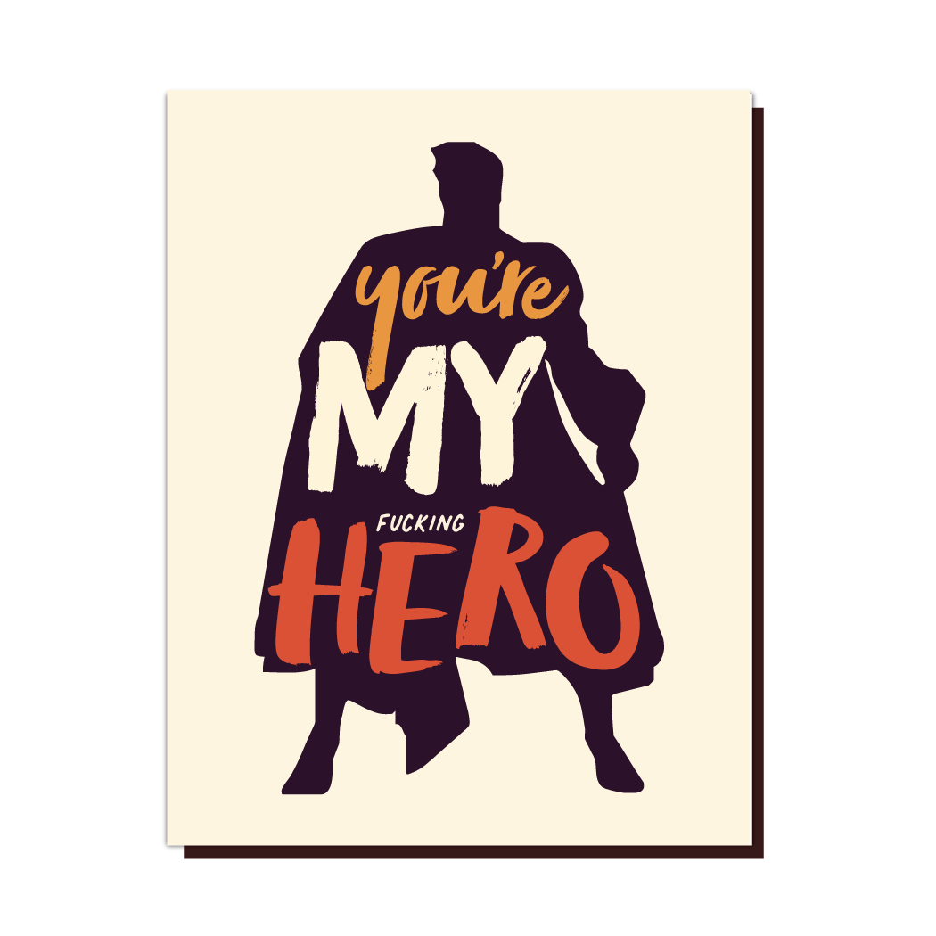 Offensive+Delightful Dad Superhero Greeting Card
