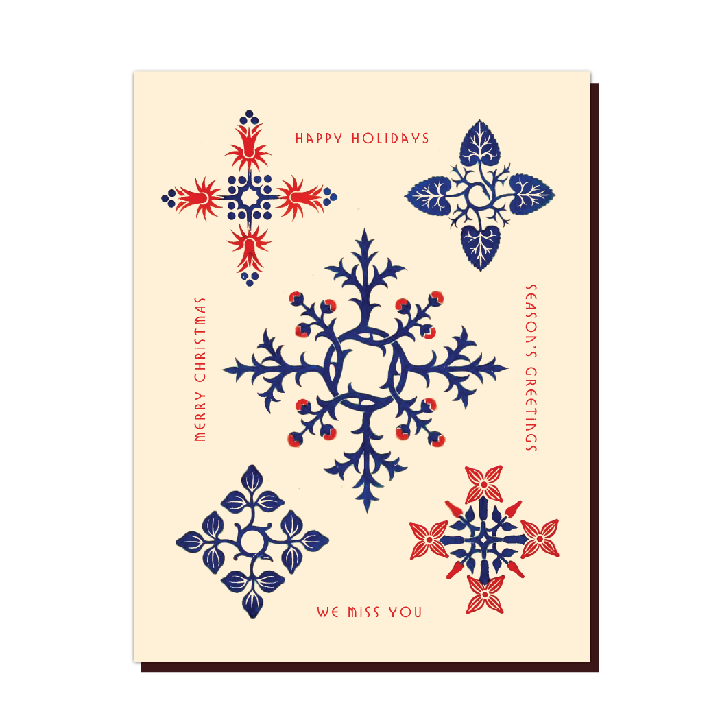 Offensive+Delightful Snowflake Holiday Card