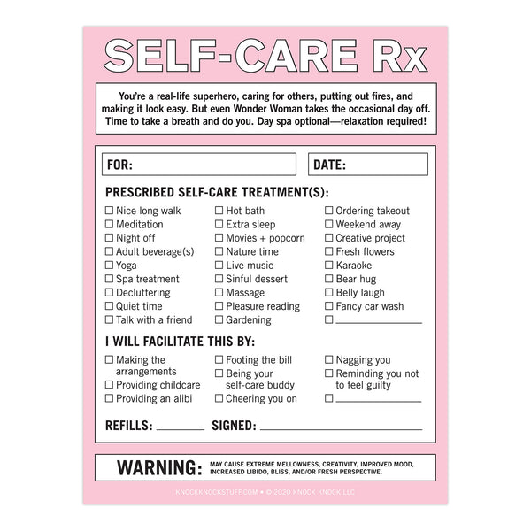 Knock Knock Self-Care RX Nifty Note