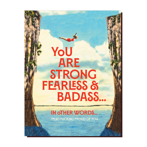 Offensive+Delightful Fearless & Badass Inspirational Card