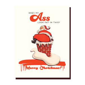 Offensive+Delightful Big Ass Santa Card