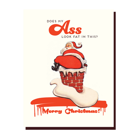 Offensive+Delightful Big Ass Santa Card